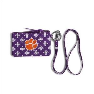 Vera Bradley Clemson Wristlet/ ID holder